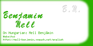 benjamin mell business card
